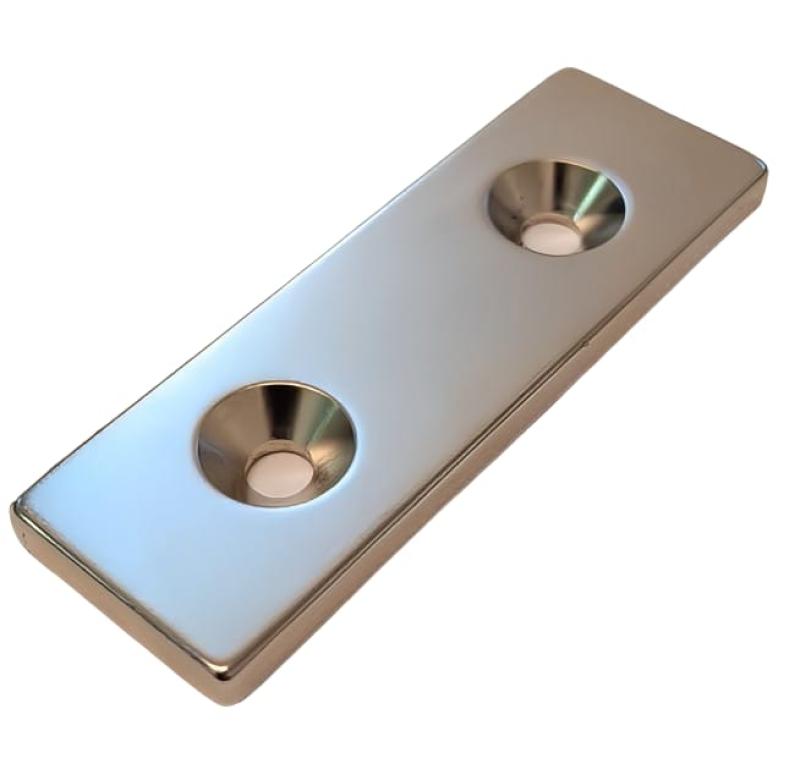 SchwaBi Ersatzmagnet Schwert ohne Bohrungen, rechteckiger Magnetblock mit polierter Oberfläche